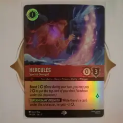 Disney Lorcana Winterspell Hercules Spectral Demigod 214/204 Epic Foil - Image 1