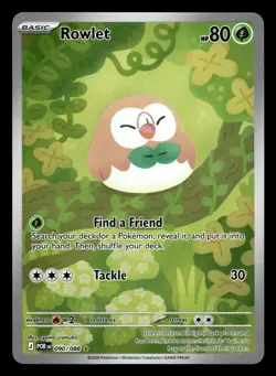 Rowlet 090/088 Illustration Rare Perfect Order Pokemon Card - Image 1
