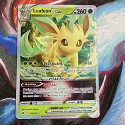 Pokemon TCG Leafeon VSTAR Crown Zenith Holo Ultra Rare Card 014/159 - Image 2