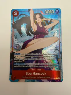 Boa Hancock OP12-014 SR | One Piece Card Game | Holo | LP/MP (Corner Damage) - Image 1