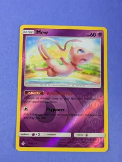 Mew - 76/214 - Holo Rare Reverse Holo Unbroken Bonds - Pokemon Card - NM - Image 1