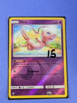 Mew - 76/214 - Holo Rare Reverse Holo Unbroken Bonds - Pokemon Card - NM - Image 3