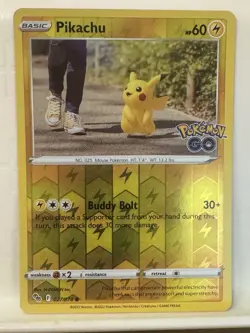Pikachu 027/078 Reverse Holo Common Pokemon GO Pokemon Card TCG NM - Image 1