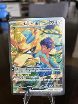 Pokemon TCG Hop's Zacian EX Card 186/159 Journey Together Sir - Image 1