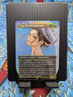 Yuna, Grand Summoner Borderless Special Promo Final Fantasy MTG FOIL - Image 1