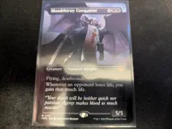MTG Magic the Gathering Bloodthirsty Conqueror Borderless FDN! - Image 1