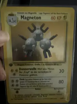 Magneton 9/102 Base Set 1st Edition Holo Rare German Pokemon TCG 1999 - Image 1