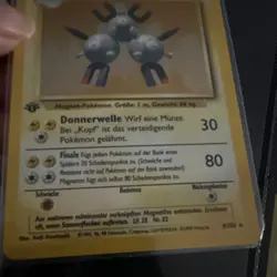 Magneton 9/102 Base Set 1st Edition Holo Rare German Pokemon TCG 1999 - Image 4