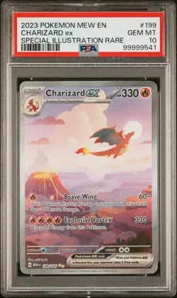 2023 POKEMON MEW EN-151 SPECIAL ILLUSTRATION RARE #199 CHARIZARD EX PSA 10 - Image 1