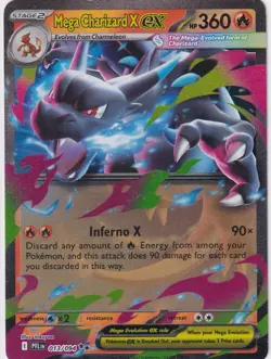 Pokemon TCG Mega Charizard X Ex 13/094 PFL: Phantasmal Flames Pack Fresh - NM - Image 1