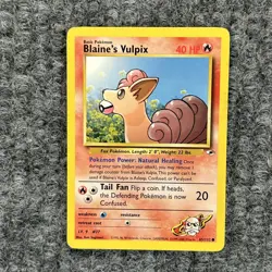 Pokemon Gym Heroes Blaine's Vulpix 65/132 Common NM - Image 1