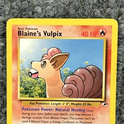 Pokemon Gym Heroes Blaine's Vulpix 65/132 Common NM - Image 3