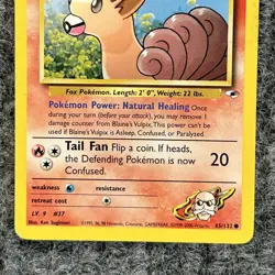 Pokemon Gym Heroes Blaine's Vulpix 65/132 Common NM - Image 4
