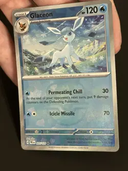 Pokemon Glaceon SV Prismatic Evolutions Reverse Holo Master Ball 025/131 - Image 3