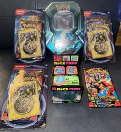 Pokemon Sealed Blister Tin Pack Lot W/ Bonus NEE DOH Cube No Reserve Fast Ship - Image 1