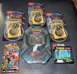 Pokemon Sealed Blister Tin Pack Lot W/ Bonus NEE DOH Cube No Reserve Fast Ship - Image 2