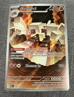 Garganacl 147/132 Pokemon Mega Evolution Illustration Rare Pokemon - Image 1