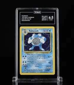 1999 Pokemon Poliwrath 13/102 Base Set Holo Rare TAG 6.5 - Image 1