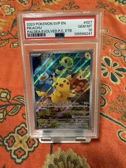 Paldea Evolved Pokemon Center Promo #027 Pikachu 2023 Pokemon PSA 10 - Image 1