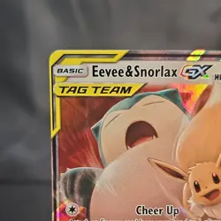 Pokemon Eevee & Snorlax GX TAG TEAM Ultra Rare Holo 120/181 SM-Team Up NM+ - Image 2