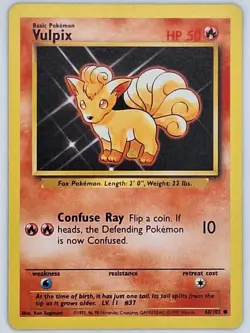Vulpix 68/102 Pokemon - Base Set MP - Image 1
