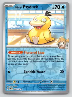 Pokemon Misty's Psyduck SV10: Destined Rivals DRI Reverse Holo 045/182 NM - Image 1