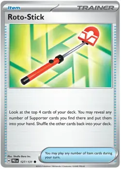 ROTO-STICK 127/131 UNCOMMON TCG Pokemon Prismatic Evolutions - Image 1