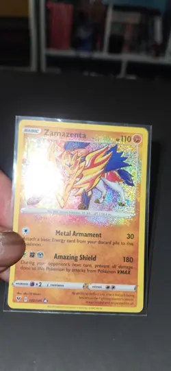 Pokemon TCG Zamazenta 102/185 SWSH Vivid Voltage Amazing Rare Holo MINT - Image 4