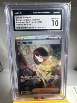 Pokemon Erika's Invitation SAR 206/165 sv2a 151 CGC GEM MINT 10 Japanese - Image 1