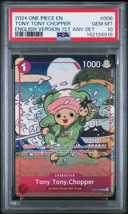 2024 ONE PIECE ENGLISH VERSION 1ST ANV SET #006 TONY TONY CHOPPER PSA 10 - Image 1