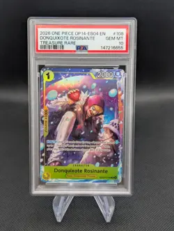 One Piece Donquixote Rosinante OP12-108 Azure Sea's Seven Treasure Rare PSA 10 - Image 1