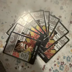 One Piece ...Ring That Golden Bell!! Monkey.D.Luffy Foil DON!! Playset (x9) NM - Image 1