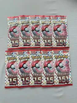 Pokemon Cards 151 sv2a Booster 10 Packs Random Set TGC Japanese New Auth - Image 1