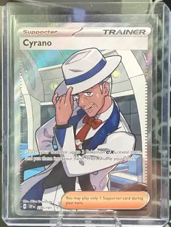 Pokemon TCG Cyrano Trainer Surging Sparks Ultra Rare Card 230/191 - Image 2