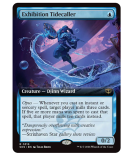 Exhibition Tidecaller - Extended Art Secrets of Strixhaven MTG - Image 1