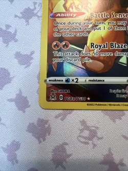 Pokemon Charizard TG03/TG30 SWSH11: Lost Origin Trainer Gallery Holo NM - Image 2