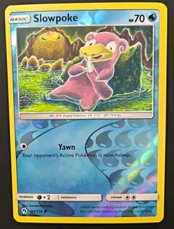 Slowpoke 54/214 Lost Thunder Reverse Holo Pokemon TCG - LP - Image 1