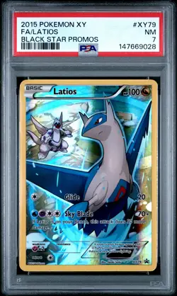 2015 POKEMON XY BLACK STAR PROMOS #XY79 FULL ART/LATIOS PSA 7 - Image 1