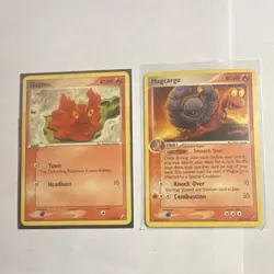Pokemon TCG Slugma & Magcargo Set - LP - Light Play - 2005 English 2 Card Lot - Image 1