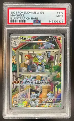 Machoke 2023 Pokemon SV 151 #177/165 Illustration Rare PSA 9 - Image 1