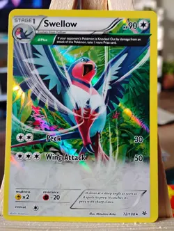 Swellow 72/108 XY Roaring Skies NM Pokemon Tcg Reverse Holo - Image 1