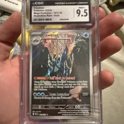 Clawitzer 141/132 Pokemon Mega Evolution Holo Illustration Rare CGC 9.5 - Image 1