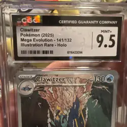 Clawitzer 141/132 Pokemon Mega Evolution Holo Illustration Rare CGC 9.5 - Image 5