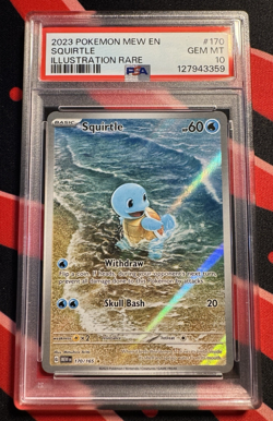 Pokemon - PSA 10 - Squirtle -170/165 Illustration Rare - MEW EN-151 - GEM MINT! - Image 1
