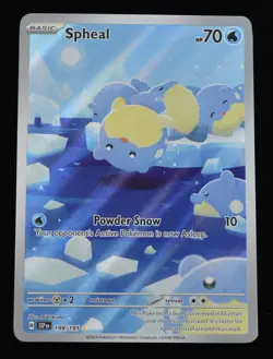 Spheal 199/191 Pokemon Sv08: Surging Sparks Illustration Rare Holo- NM - Image 1