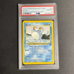 PSA 8 MARILL 29 2000 POKEMON PROMO BLACK STAR POKEMON LEAGUE - Image 1