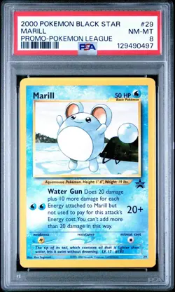 PSA 8 MARILL 29 2000 POKEMON PROMO BLACK STAR POKEMON LEAGUE - Image 3