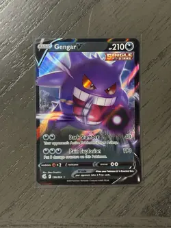 Pokemon Gengar V Ultra Rare SWSH08: Fusion Strike 156/264 NM - Image 1