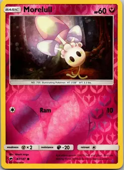 Morelull 97/147 Common Burning Shadows Pokemon Reverse Holo Near Mint - Image 1