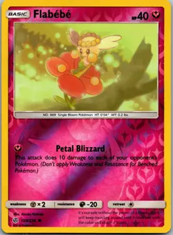 Flabebe 150/236 Common Cosmic Eclipse Pokemon Reverse Holo Near Mint - Image 1